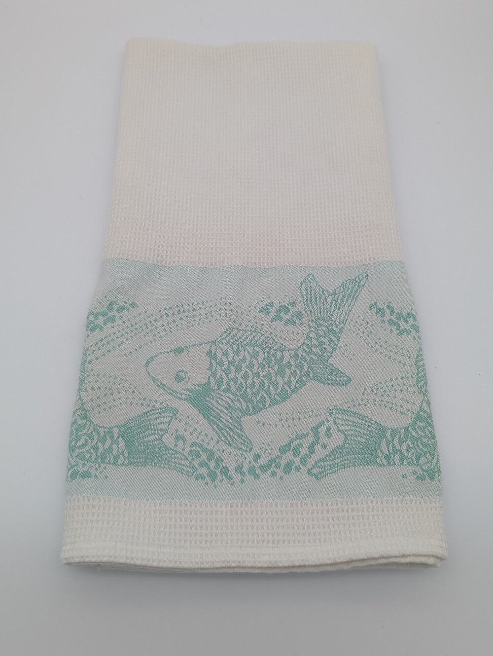 Le Jacquard Francais Primrose Bordier Pour Tea Towel - White/Turquoise